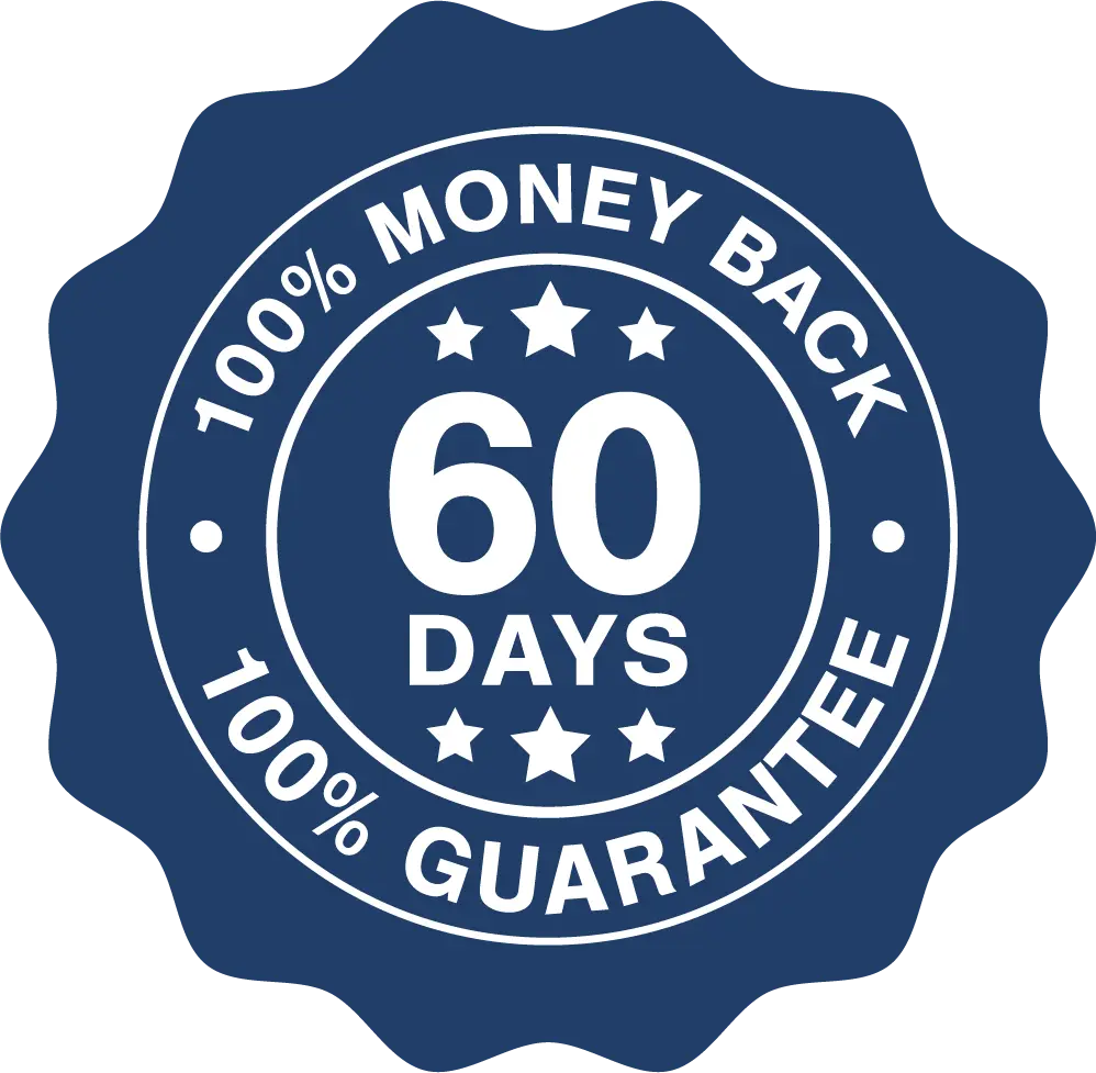 60-day money-back guarantee badge